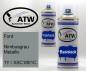 Preview: Ford, Nimbusgrau Metallic, 1Y / XSC1801C: 400ml Sprühdose + 400ml Klarlack - Set, von ATW Autoteile West.